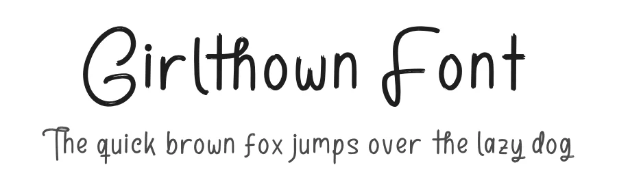 Girlthown Font by glorytype — Script Handwritten Font