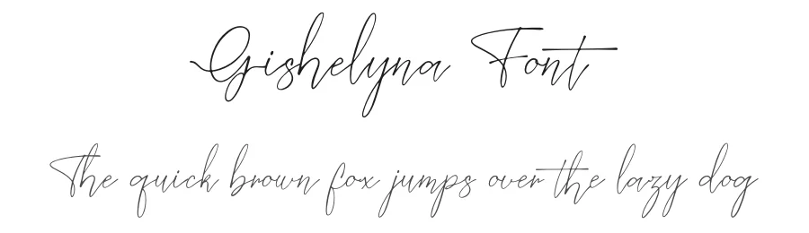 Gishelyna Font by Denustudios — Script Handwritten Font