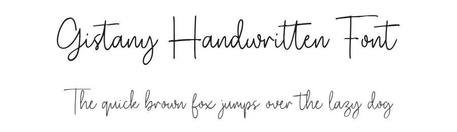 Gistany Handwritten Font by Typebae — Script Handwritten Font
