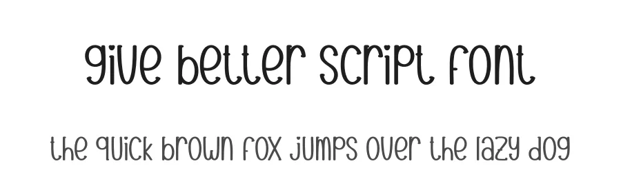 Give Better Script Font by andikastudio — Display Font