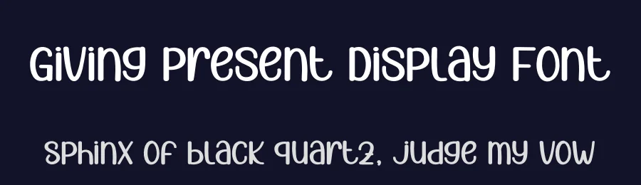 Giving Present Display Font by andikastudio — Display Font — thumbnail 2
