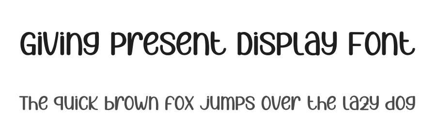 Giving Present Display Font by andikastudio — Display Font