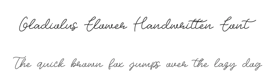 Gladiolus Flower Handwritten Font by andikastudio — Script Handwritten Font