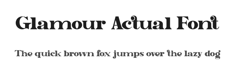 Glamour Actual Font by fontkong — Serif Font
