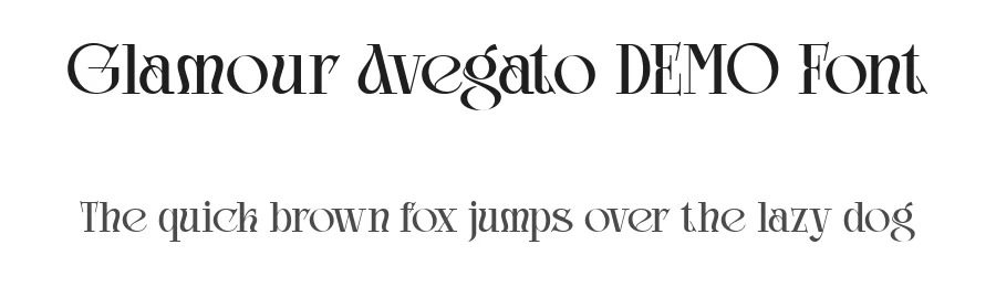 Glamour Avegato DEMO Font by Say Studio — Display Font