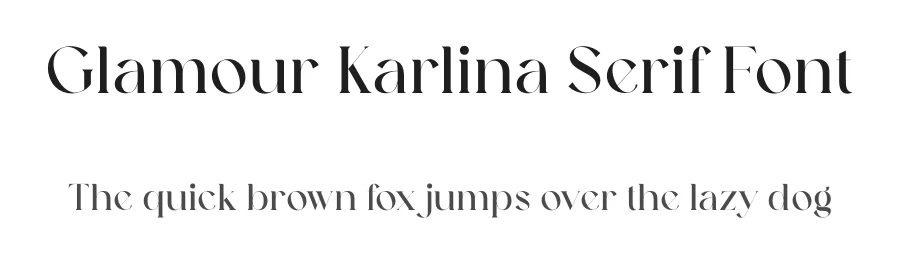 Glamour Karlina Serif Font by Storytype — Serif Font