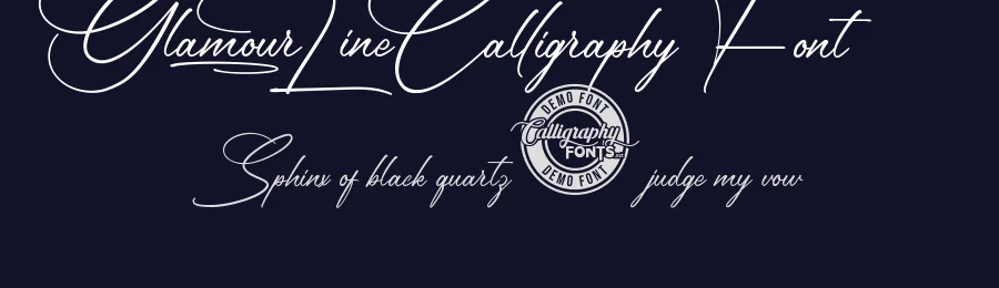 Glamour Line Calligraphy Font by CalligraphyFonts.net — Script Handwritten Font — thumbnail 2