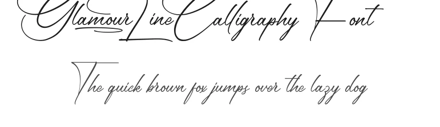Glamour Line Calligraphy Font by CalligraphyFonts.net — Script Handwritten Font