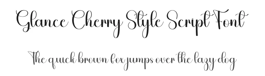 Glance Cherry Style Script Font by freshtypeink — Script Handwritten Font