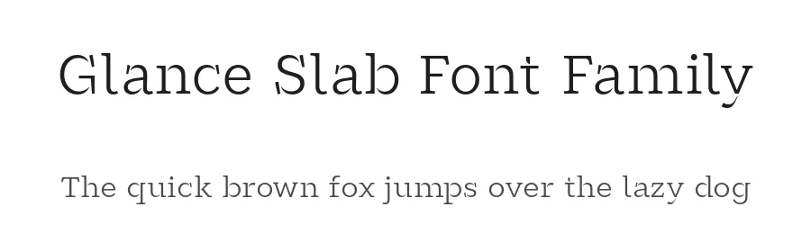 Glance Slab Font Family by Identity Letters — Slab Serif Font