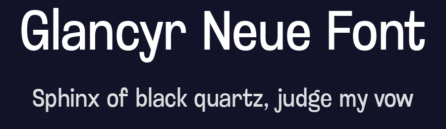 Glancyr Neue Font by Drizy — Sans Serif Font — thumbnail 2