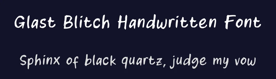 Glast Blitch Handwritten Font by [email protected] — Display Font — thumbnail 2
