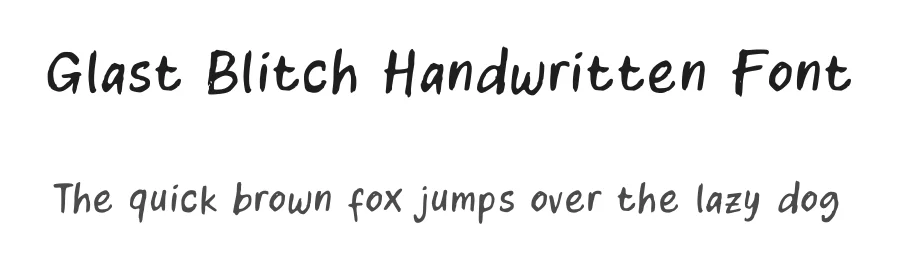 Glast Blitch Handwritten Font by [email protected] — Display Font