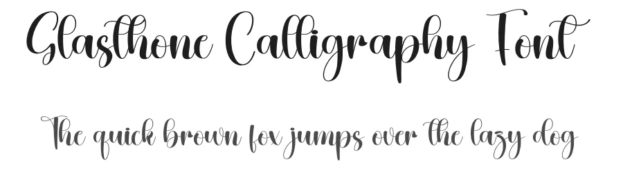 Glasthone Calligraphy Font by creativeletter — Script Handwritten Font