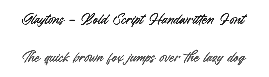 Glaytons – Bold Script Handwritten Font by letterenastudios — Script Handwritten Font