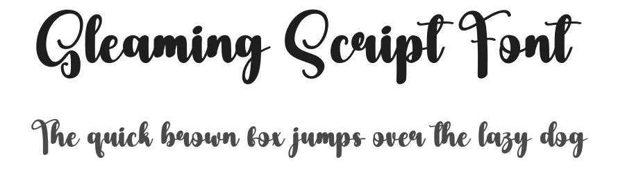 Gleaming Script Font by andikastudio — Script Handwritten Font