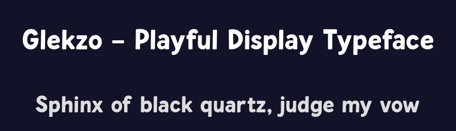 Glekzo – Playful Display Typeface by syauqistudio — Display Font — thumbnail 2