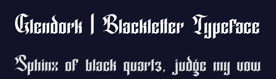 Glendork | Blackletter Typeface by Denustudios — Blackletter Font — thumbnail 2