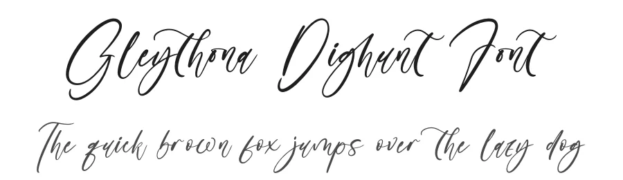 Gleythona Dighunt Font by glorytype — Script Handwritten Font