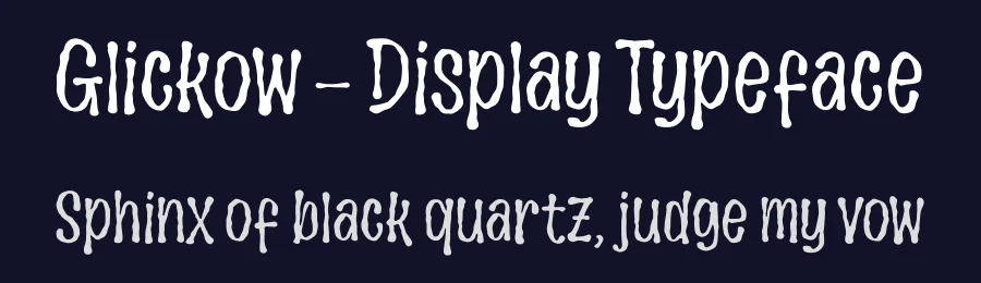 Glickow – Display Typeface by [email protected] — Display Font — thumbnail 2