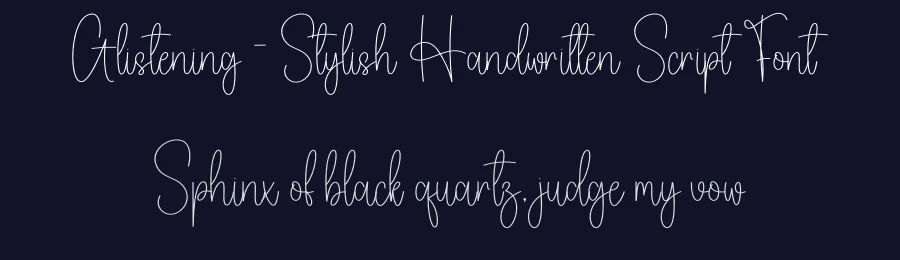 Glistening – Stylish Handwritten Script Font by creativeletter — Script Handwritten Font — thumbnail 2