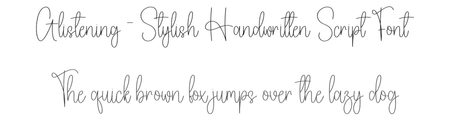 Glistening – Stylish Handwritten Script Font by creativeletter — Script Handwritten Font