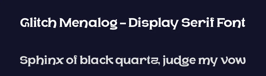 Glitch Menalog – Display Serif Font by timelesstype.co — Display Font — thumbnail 2
