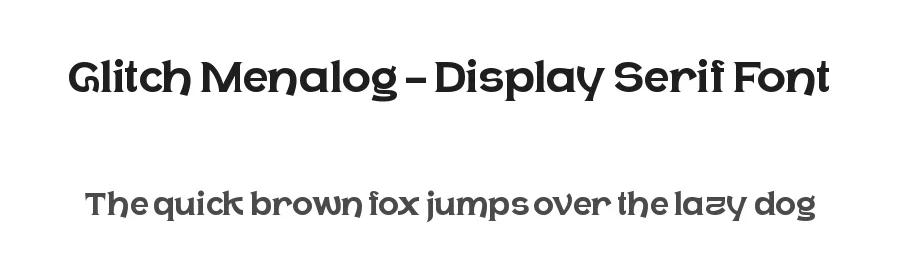 Glitch Menalog – Display Serif Font by timelesstype.co — Display Font