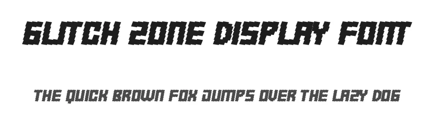 Glitch Zone Display Font by RaisProject — Display Font