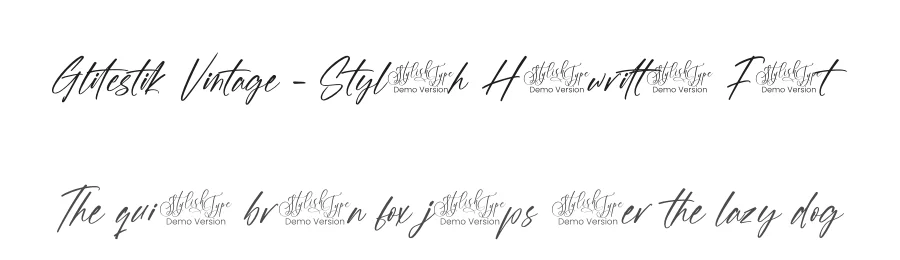 Glitestik Vintage – Stylish Handwritten Font by stylishtype.co — Script Handwritten Font