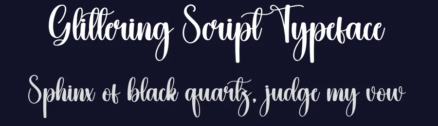 Glittering Script Typeface by creativeletter — Script Handwritten Font — thumbnail 2