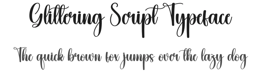 Glittering Script Typeface by creativeletter — Script Handwritten Font