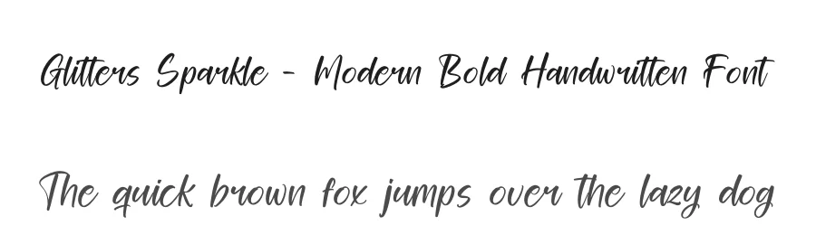 Glitters Sparkle – Modern Bold Handwritten Font by stylishtype.co — Script Handwritten Font