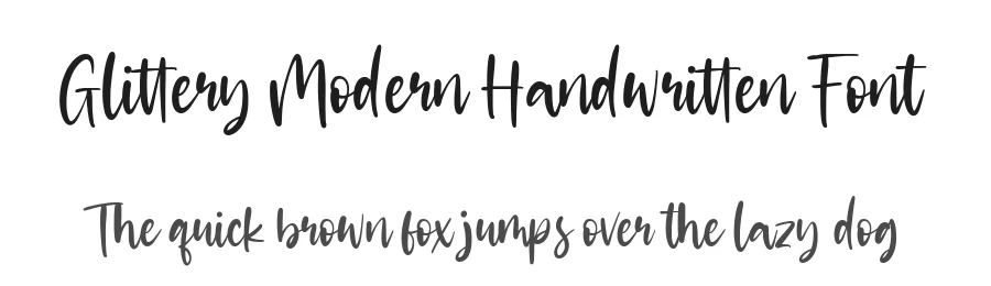 Glittery Modern Handwritten Font by balpirick — Script Handwritten Font