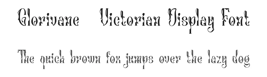 Glorivane – Victorian Display Font by madeDeduk — Script Handwritten Font