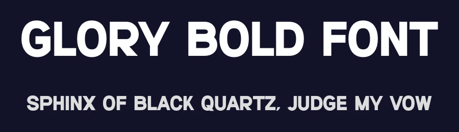 Glory Bold Font by Graphicxell — Sans Serif Font — thumbnail 2