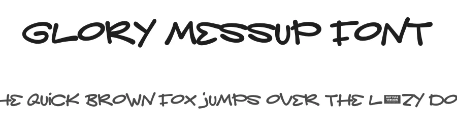 Glory Messup Font by Anxietype Foundry — Display Font