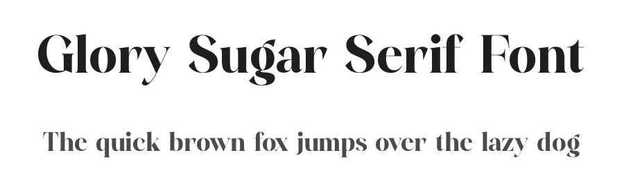Glory Sugar Serif Font by timelesstype.co — Display Font