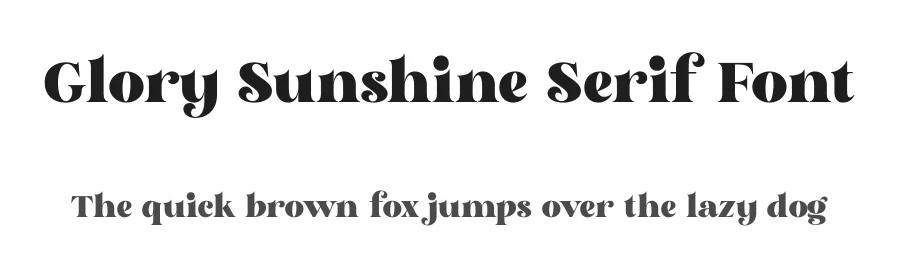 Glory Sunshine Serif Font by fontkong — Serif Font