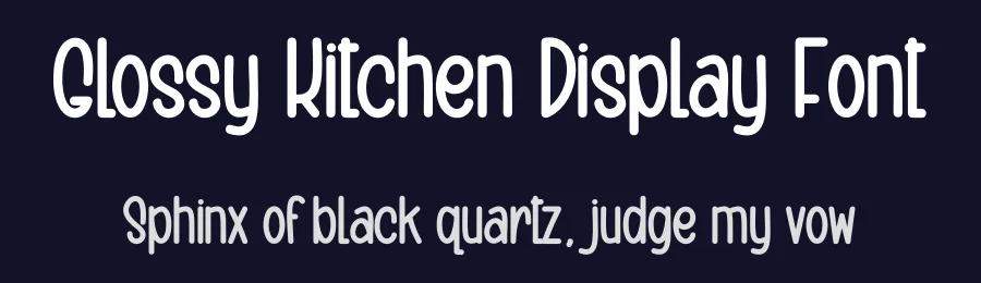 Glossy Kitchen Display Font by creativeletter — Display Font — thumbnail 2