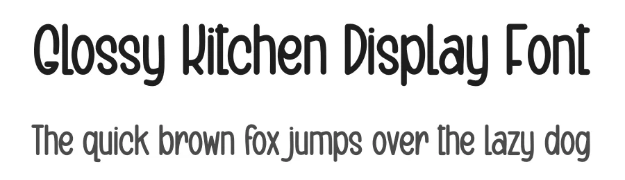 Glossy Kitchen Display Font by creativeletter — Display Font