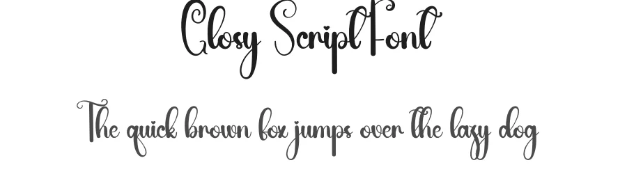 Glosy Script Font by andikastudio — Script Handwritten Font