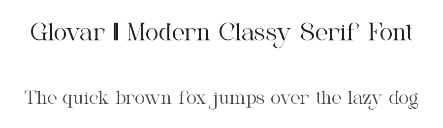 Glovar || Modern Classy Serif Font by ErmediaStudio — Display Font