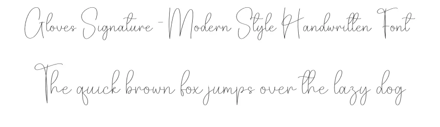 Gloves Signature – Modern Style Handwritten Font by creativeletter — Script Handwritten Font