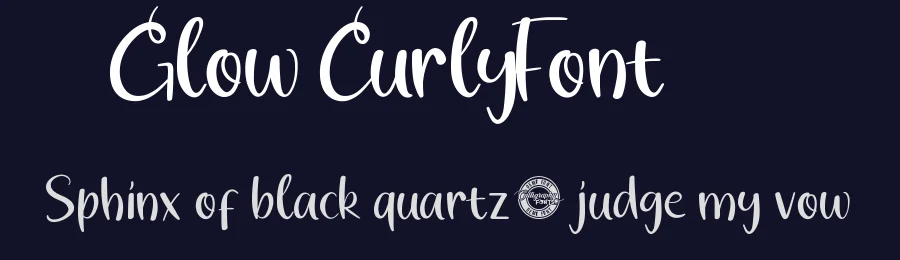 Glow Curly Font by CalligraphyFonts.net — Script Handwritten Font — thumbnail 2