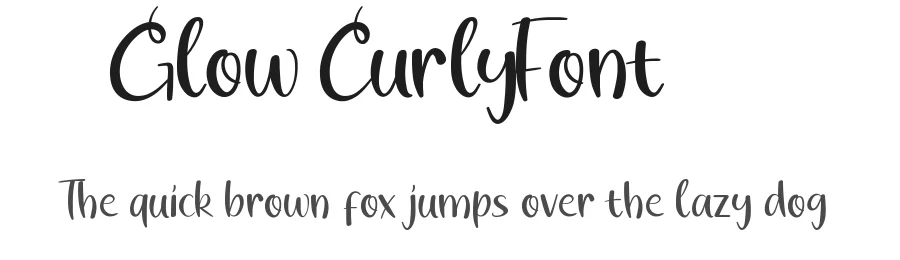 Glow Curly Font by CalligraphyFonts.net — Script Handwritten Font