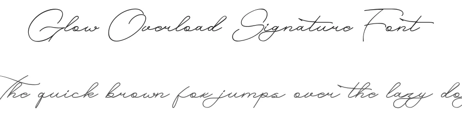 Glow Overload Signature Font by CalligraphyFonts.net — Script Handwritten Font