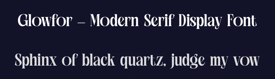 Glowfor – Modern Serif Display Font by timelesstype.co — Display Font — thumbnail 2