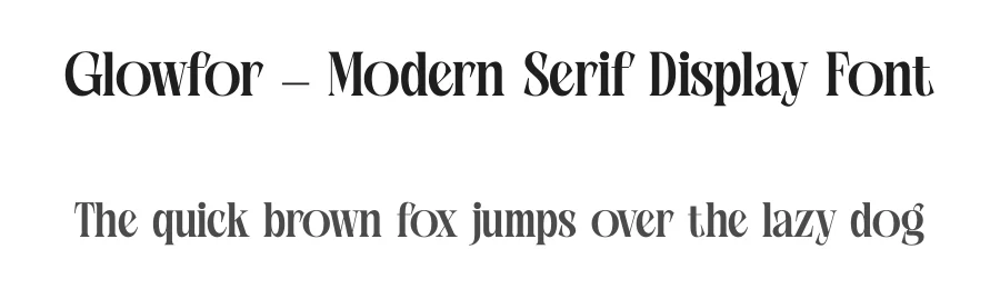 Glowfor – Modern Serif Display Font by timelesstype.co — Display Font