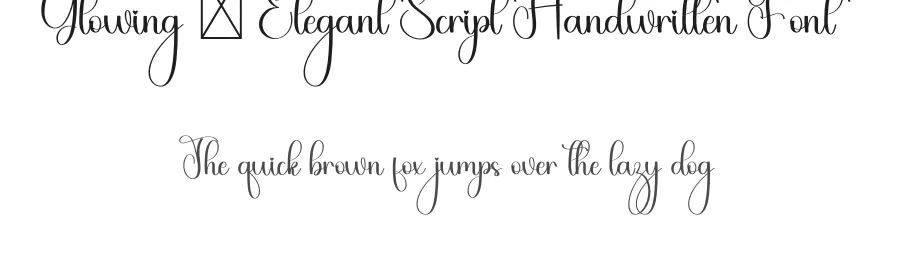 Glowing – Elegant Script Handwritten Font by freshtypeink — Script Handwritten Font